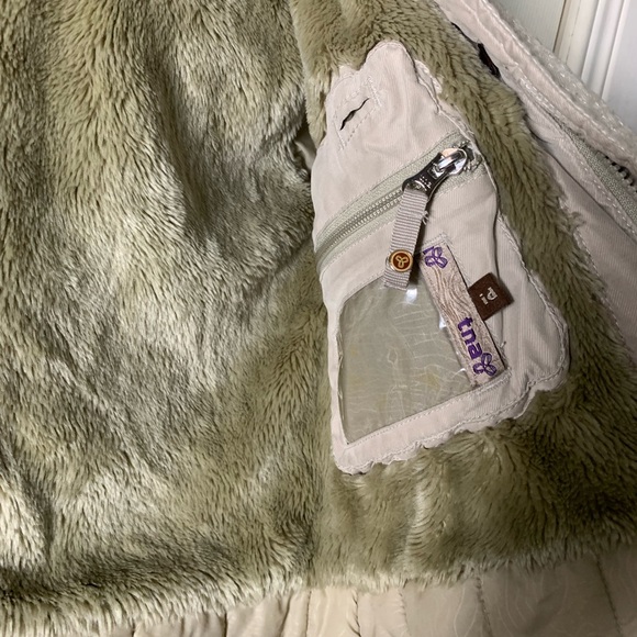 TNA | Beige Tan Camel Back Wool Cuffed Parka - XS - Picture 13 of 16